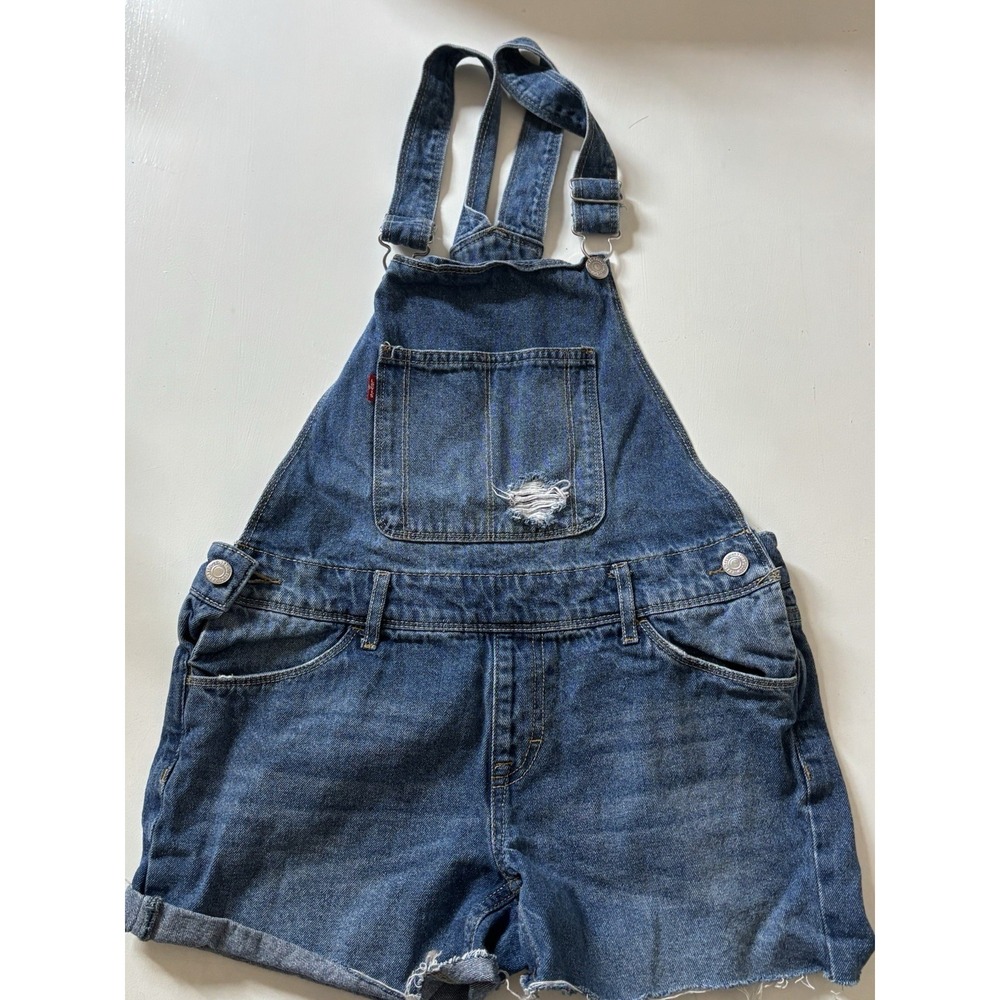 Levi's Shortalls Girl's Overall Jean Shorts Size 14 Reg